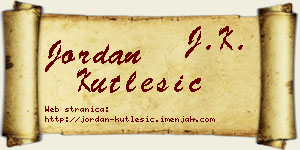 Jordan Kutlešić vizit kartica